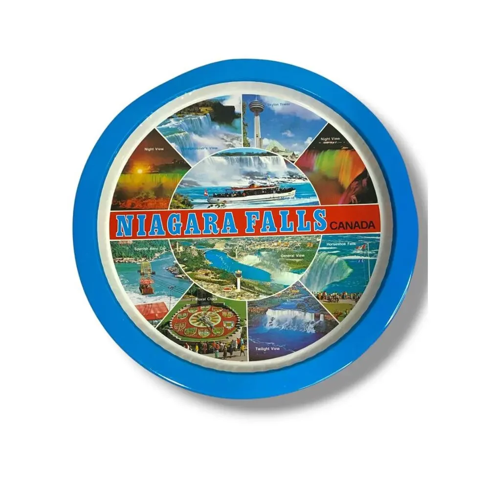 Vintage Niagara Falls Canada Souvenir Tin Serving Tray 13